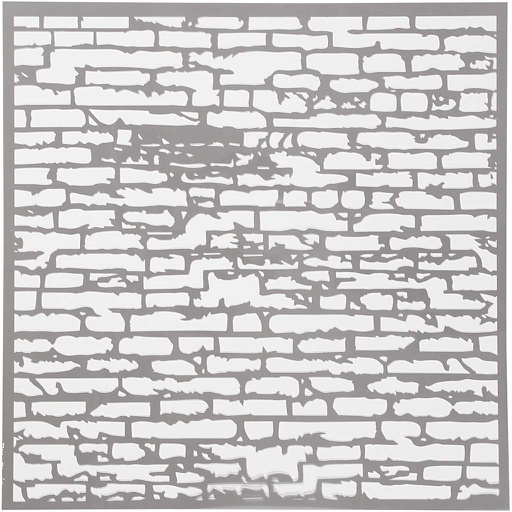 [CR27086] Pochoir, mur de briques, dim. 30,5x30,5 cm, ép. 0,31 mm, 1 feuille