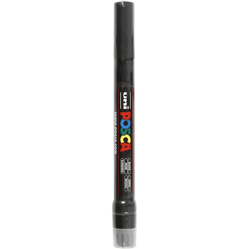 [CR271046] Posca Marker, zwart, afm PCF350, lijndikte 1-10 mm, kwast, 1 stuk