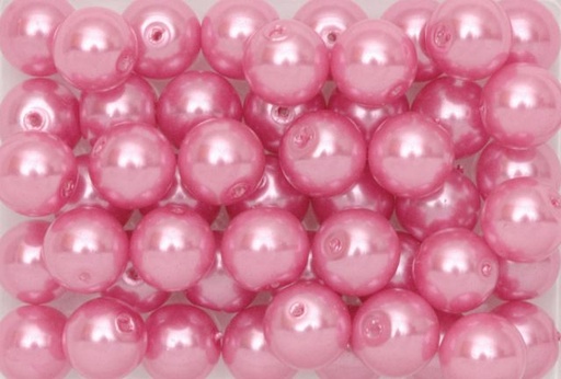 [P12#586] Perles de Cire , 8mm, 200gr, Cerise