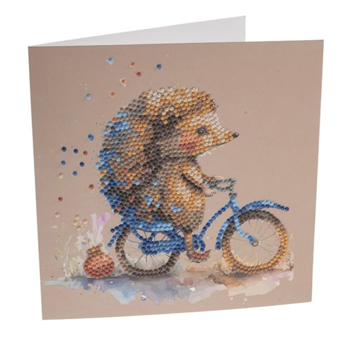 [CCK18#A131] Crystal Card Kit ® Diamond Painting 18x18cm, Hedgehog