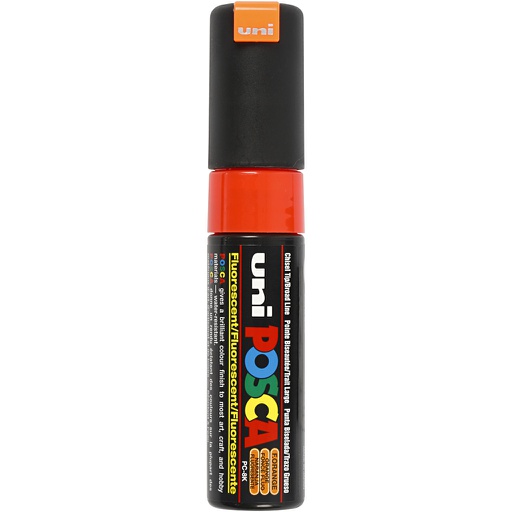 [CR278754] Posca Marker, fluo orange, afm PC-8K, lijndikte 8 mm, breed, 1 stuk