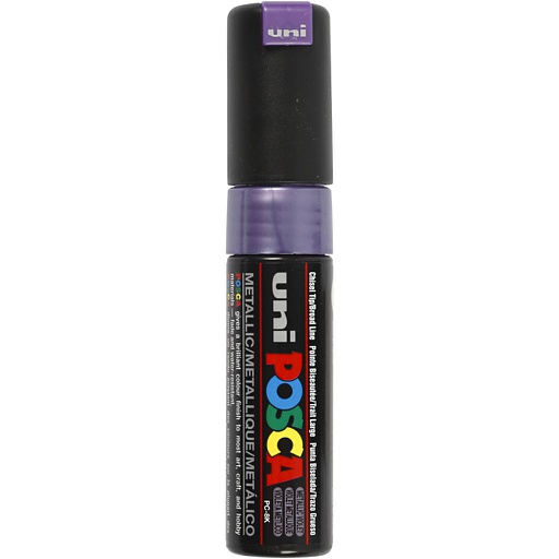 [CR278840] Posca Marker, metallic violet, afm PC-8K, lijndikte 8 mm, breed, 1 stuk
