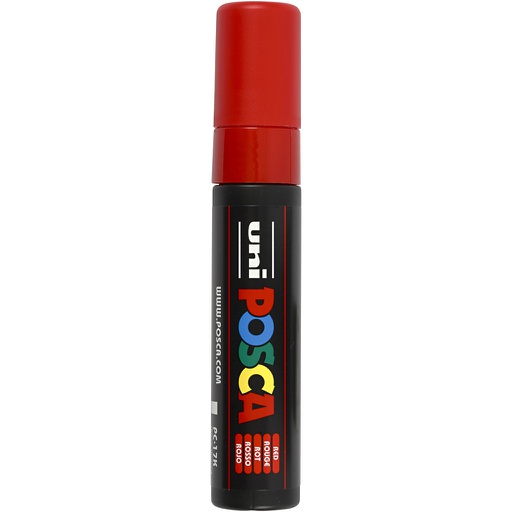 [CR279040] Posca Marker, rood, afm PC-17K, lijndikte 15 mm, extra breed, 1 stuk