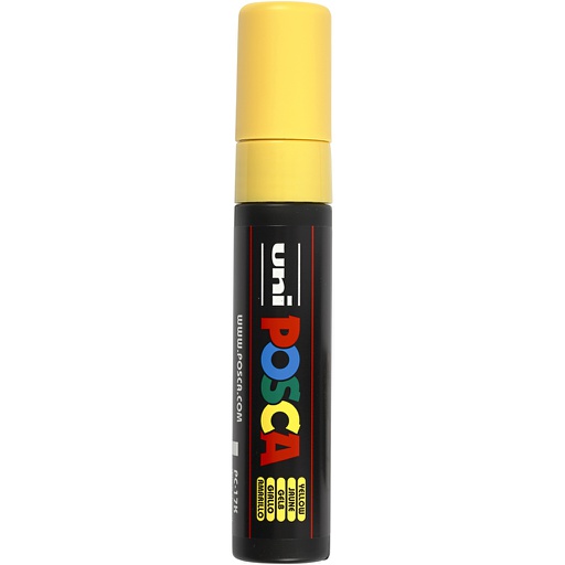 [CR279044] Posca Marker, geel, afm PC-17K, lijndikte 15 mm, extra breed, 1 stuk