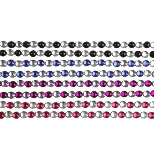 [CR28304] Zelfklevende strasstenen, l: 15 cm, b: 4 mm, 8 vellen, kleurassortiment