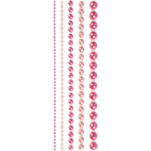 [CR28320] Demies perles, dim. 2-8 mm, rose, 140 pièce/ 1 Pq.
