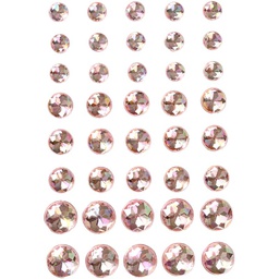 [CR28324] Strasstenen, roze, afm 6+8+10 mm, 40 stuks