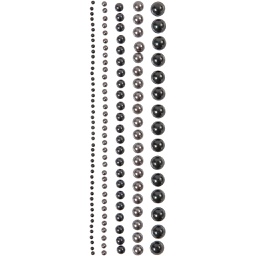 [CR28348] Halve plakparels, zwart, antraciet grijs, afm 2-8 mm, 140 stuk/ 1 doos