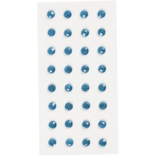 [CR283804] Pierres de strass, d: 8 mm, bleu, 32 pièce/ 1 Pq.