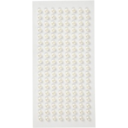 [CR28434] Halve parels, wit, d: 5 mm, 144 stuk/ 1 doos