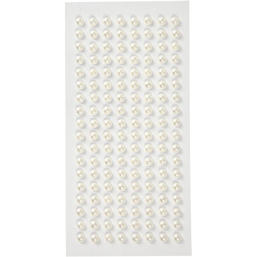 [CR28434] Demi-perles, d: 5 mm, blanc, 144 pièce/ 1 Pq.