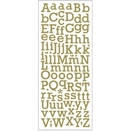 [CR29154] Glitterstickers, goud, letters, 10x24 cm, 1 vel