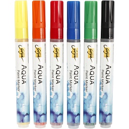 [CR34319] SOLO GOYA Aqua Paint Marker Display, diverse kleuren, 6 stuk/ 1 doos