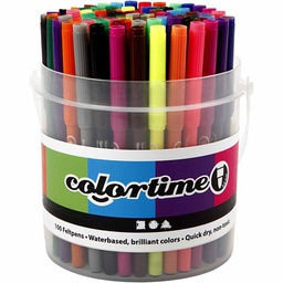 [CR373543] Colortime stift, diverse kleuren, lijndikte 2 mm, 100 stuk/ 1 emmer
