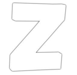 [DE-13#AC755] Décopatch Letter klein Letter 12cm, Z. - Wit
