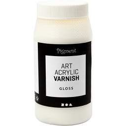 [CR39282] Art Acrylic vernis, wit, Transparant glans, matt, 500 ml/ 1 Doosje